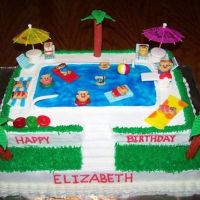 Pool Party Cake