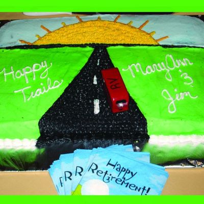 Happy Trails! Retirement Party Cake