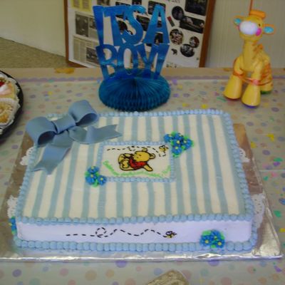 Pooh Baby Shower Cake