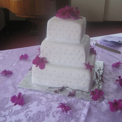 Orchid Wedding Cake