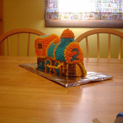 3-D Train Cake