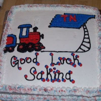 Train Going Away Cake