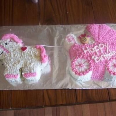 Horse And Carriage Birthday Cake