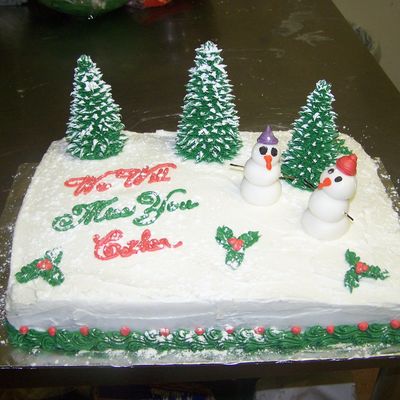 Christmas Snowman Cake
