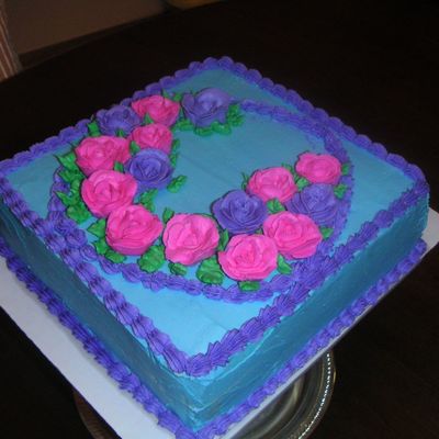 Blue/violet Birthday Cake