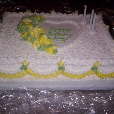 Yellow B/c Birthday Cake