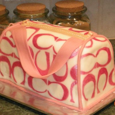 Mom's Pink Coach Cake