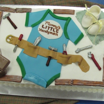 Little Handyman Baby Cake