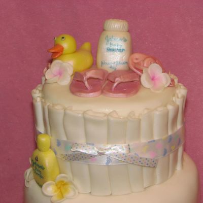 Faux Diaper Cake Topper