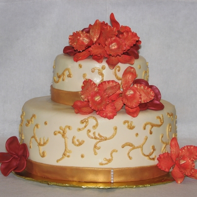 Orange Orchid Cake