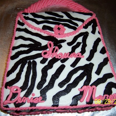 Zebra Purse Cake For The Ladies