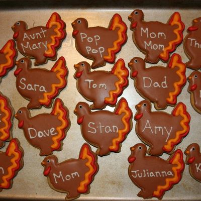 Thanksgiving Placecard Cookies