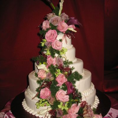 Wedding Cake - Burgundy/pink
