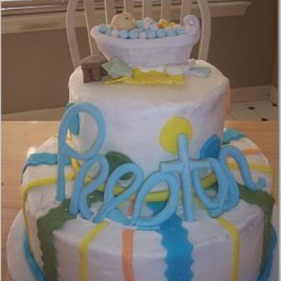 Baby In A Tub Baby Shower Cake
