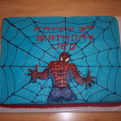 Blue Spiderman Cake