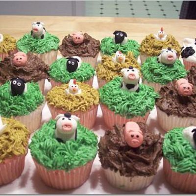 Farm Animal Cupcakes