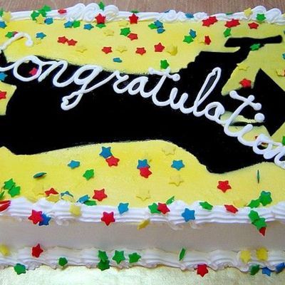 Graduation Silouette Sheet Cake