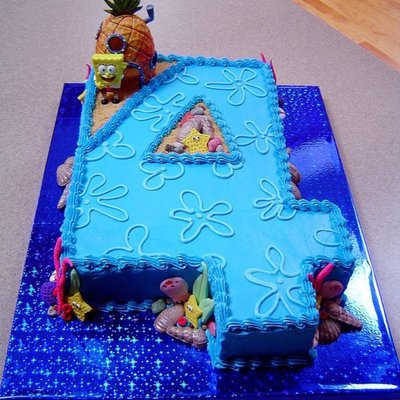 Spongebob 4 Cake