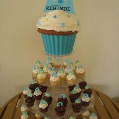 1St Birthday Prince Cupcake Tower