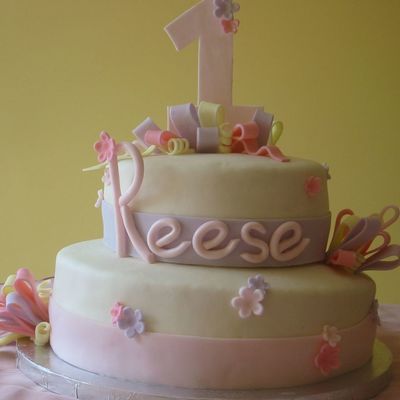 Reese's First Birthday Cake