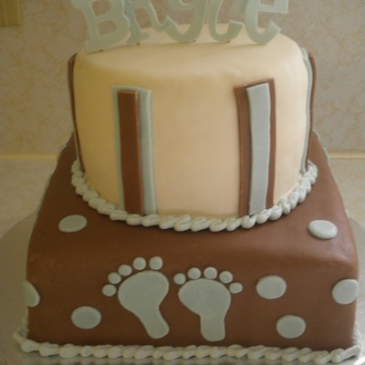 Brown And Blue Footprints