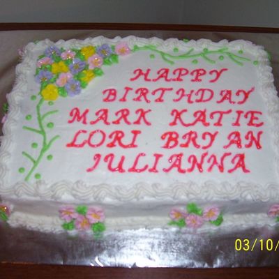 Family Birthday Cake