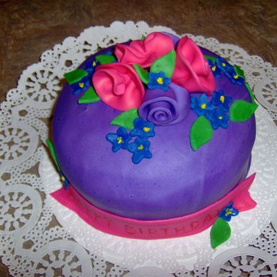 Purple Birthday Cake