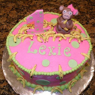 Monkey With Bananas 1Rst Birthday