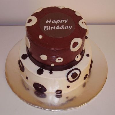 Seeing Dots Birthday Cake