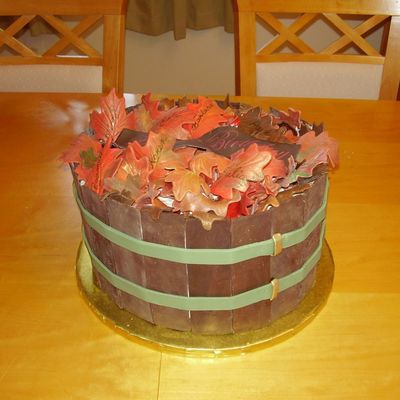 Fall Basket Birthday Cake