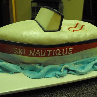 Ski Boat Grooms Cake