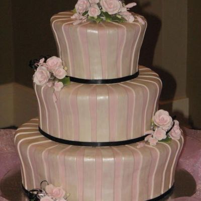 Pink, Black & White Wedding