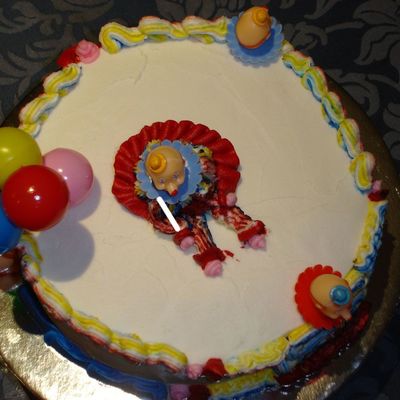 Clown Cake Top View