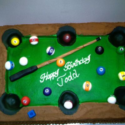 Pool Table Cake