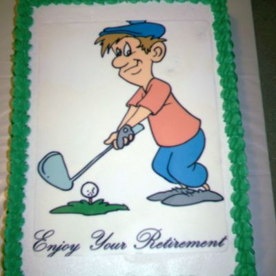 Golf Retirement Cake