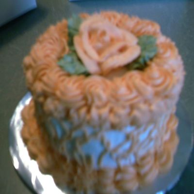 4" Marble Cake W/buttercream Frosting