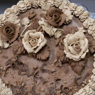 Triple Chocolate Cake With Fudge Pudding Filling And Chocolate Buttercream Frosting