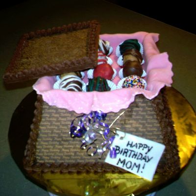 Giftbox Cake Filled With Cakeballs