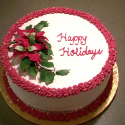 Poinsettia Cake