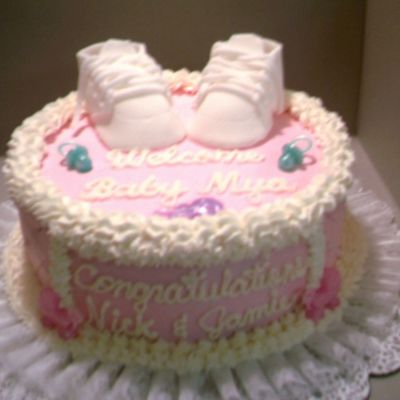 Pink Baby Shower Cake