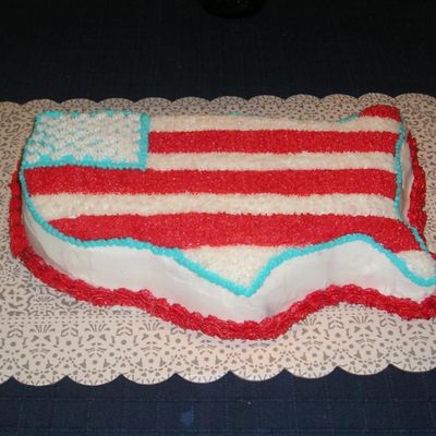 Red, White, And Blue Usa Cake