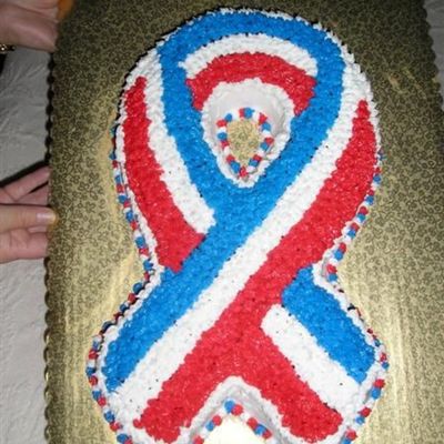 Patriotic Ribbon Cake