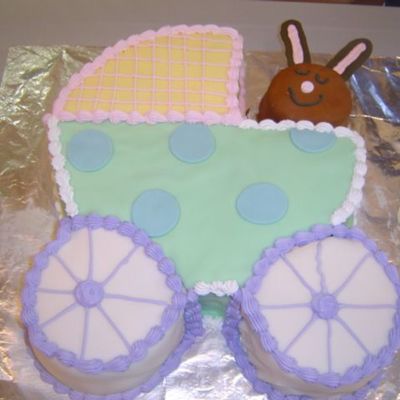 Baby Shower Carriage Cake