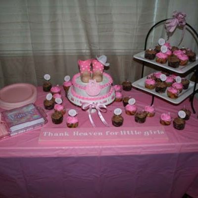 Cowgirl Boots -Baby Shower Cake With Cupcakes