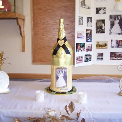 First Anniversary Wine Bottle Cake