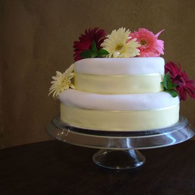 Gerbera Daisy Bridal Shower Cake