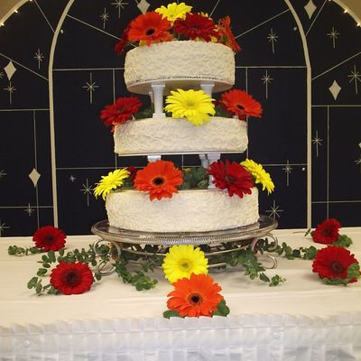 Gerbera Daisy Wedding Cake