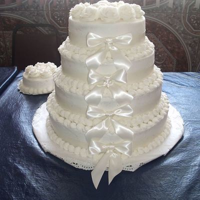 White Satin Ribbon And Bows