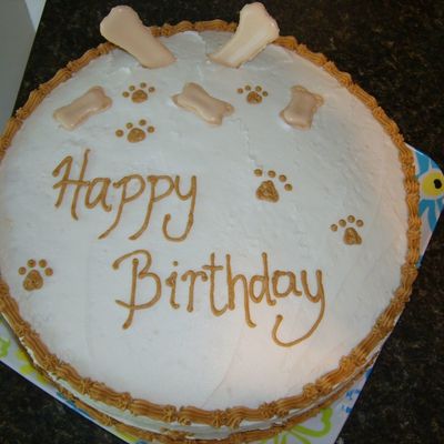 Dog Bone & Paw Cake