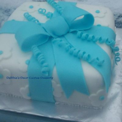 Blue Bow Cake